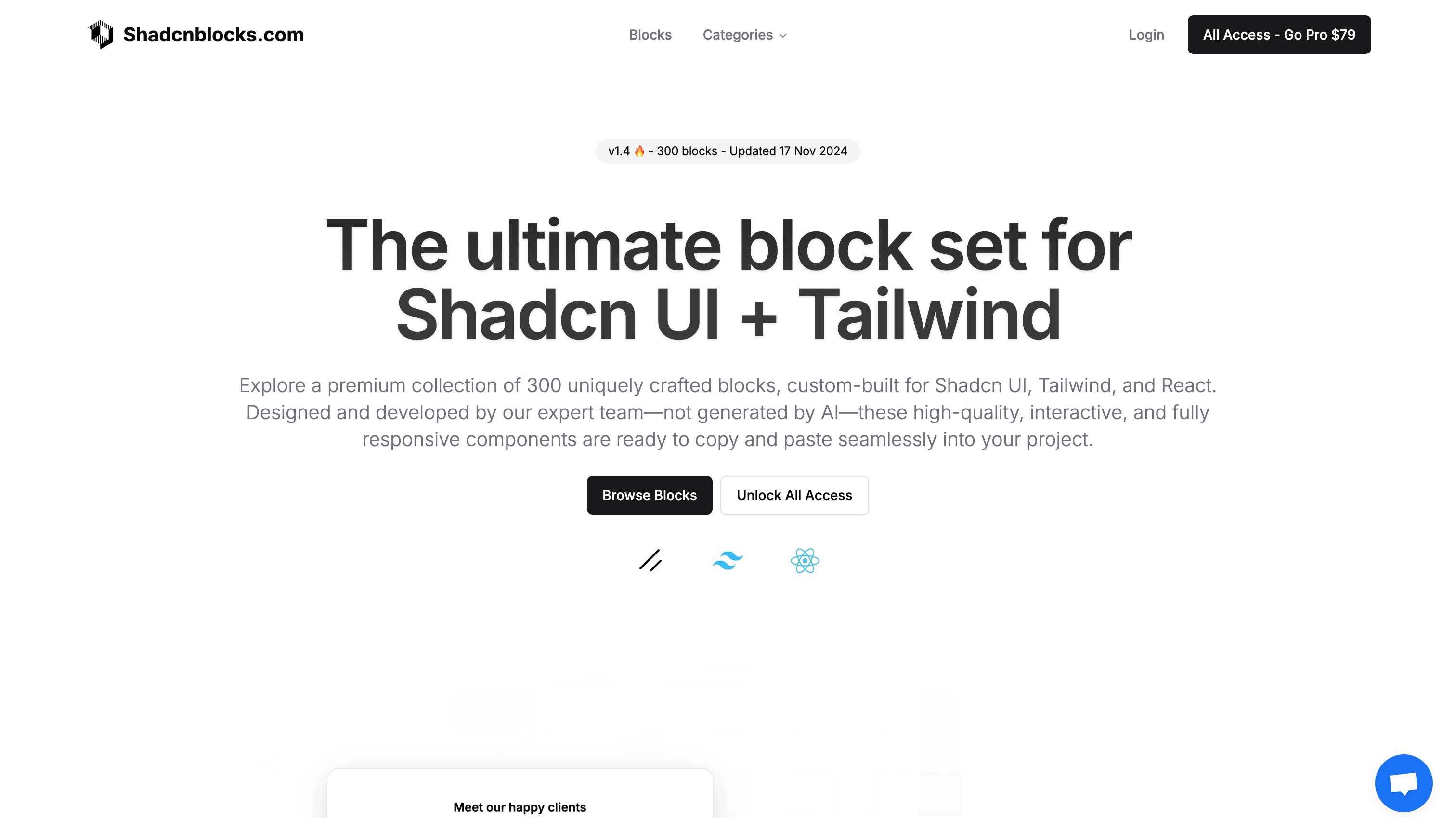 Shadcnblocks screenshot