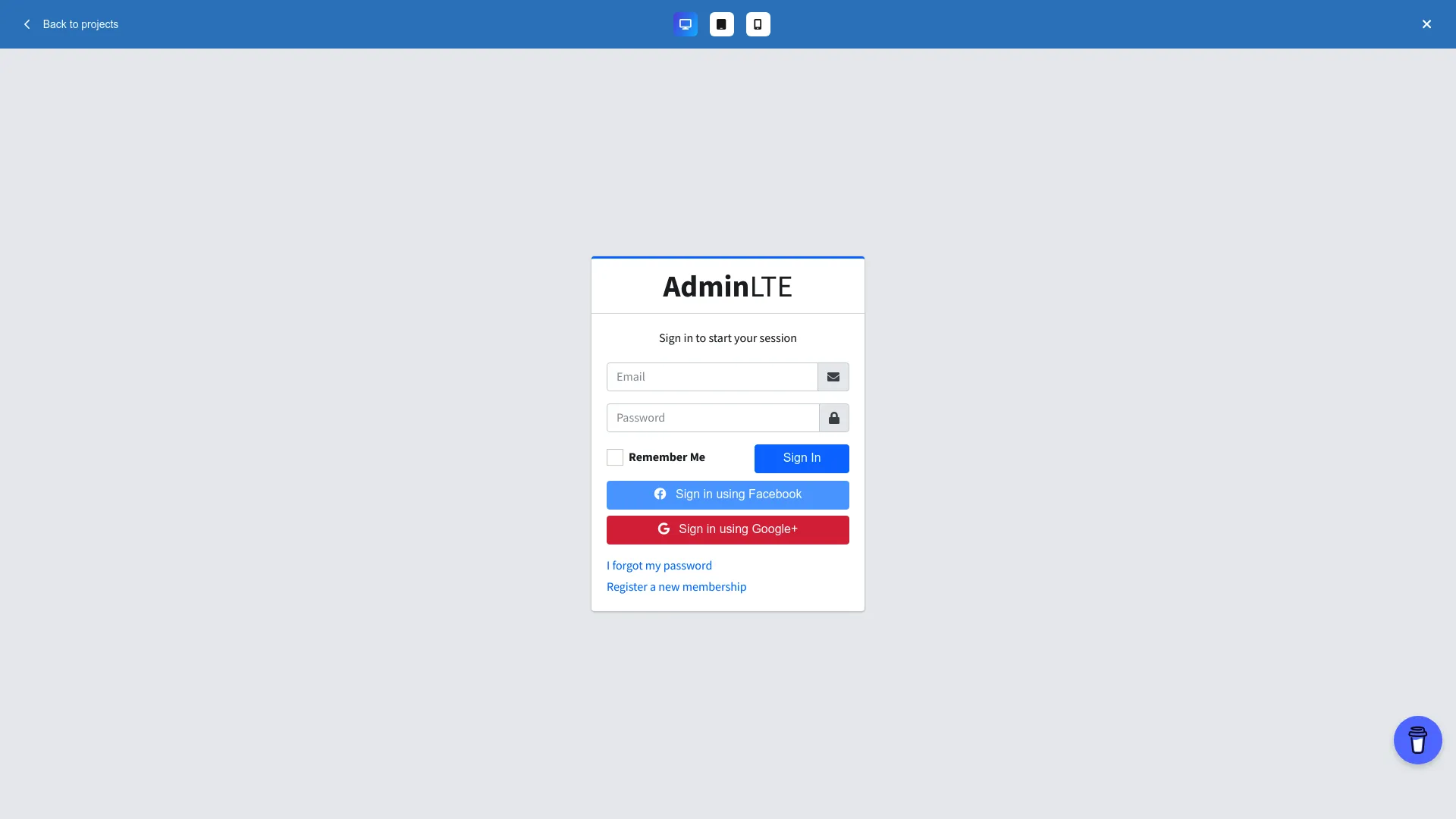 Adminlte 3 Angular screenshot