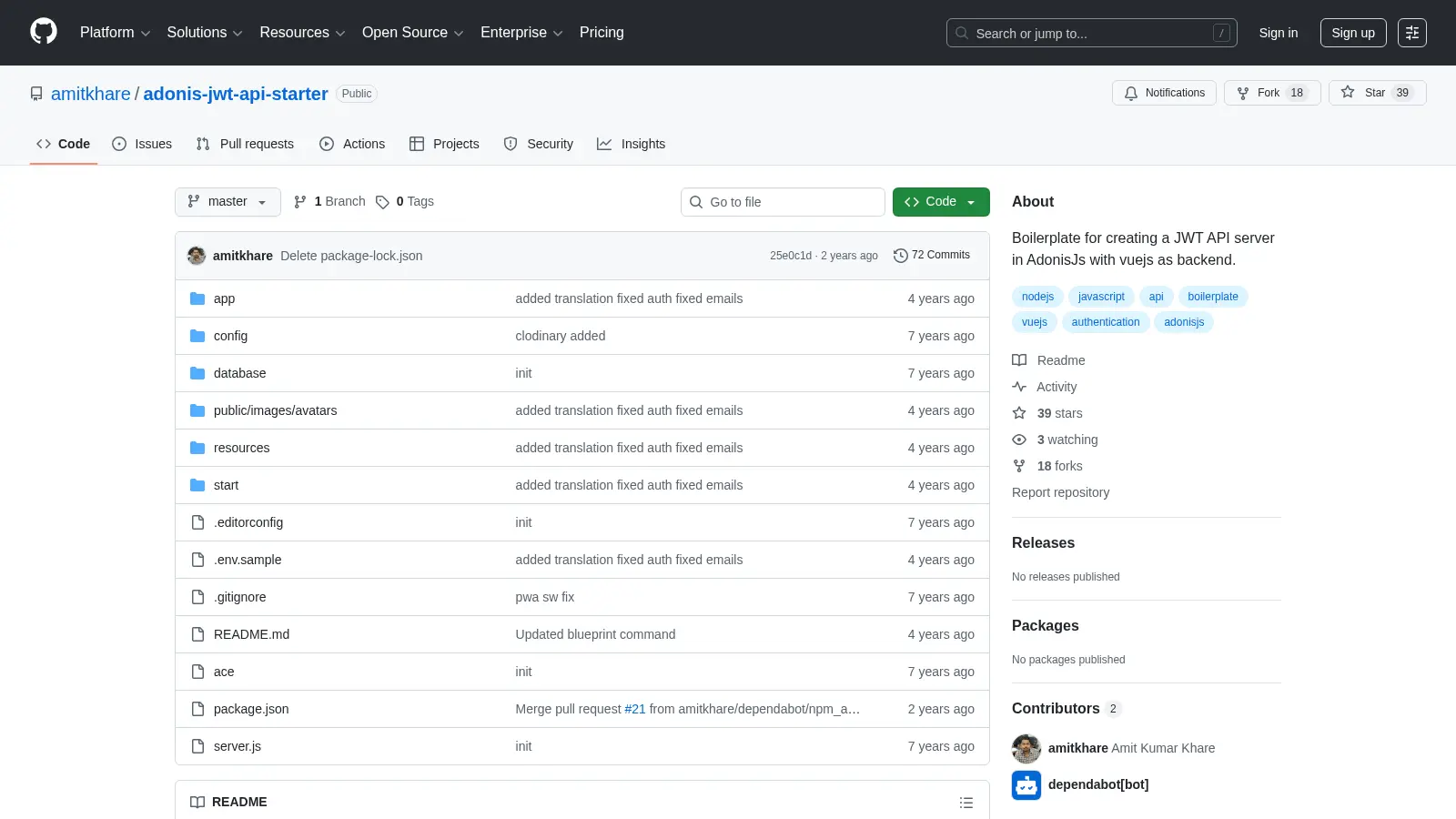 Adonis Jwt Api Starter screenshot