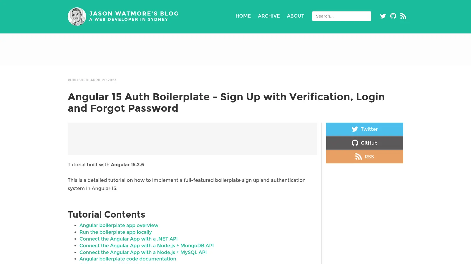 Angular 15 Signup Verification Boilerplate screenshot