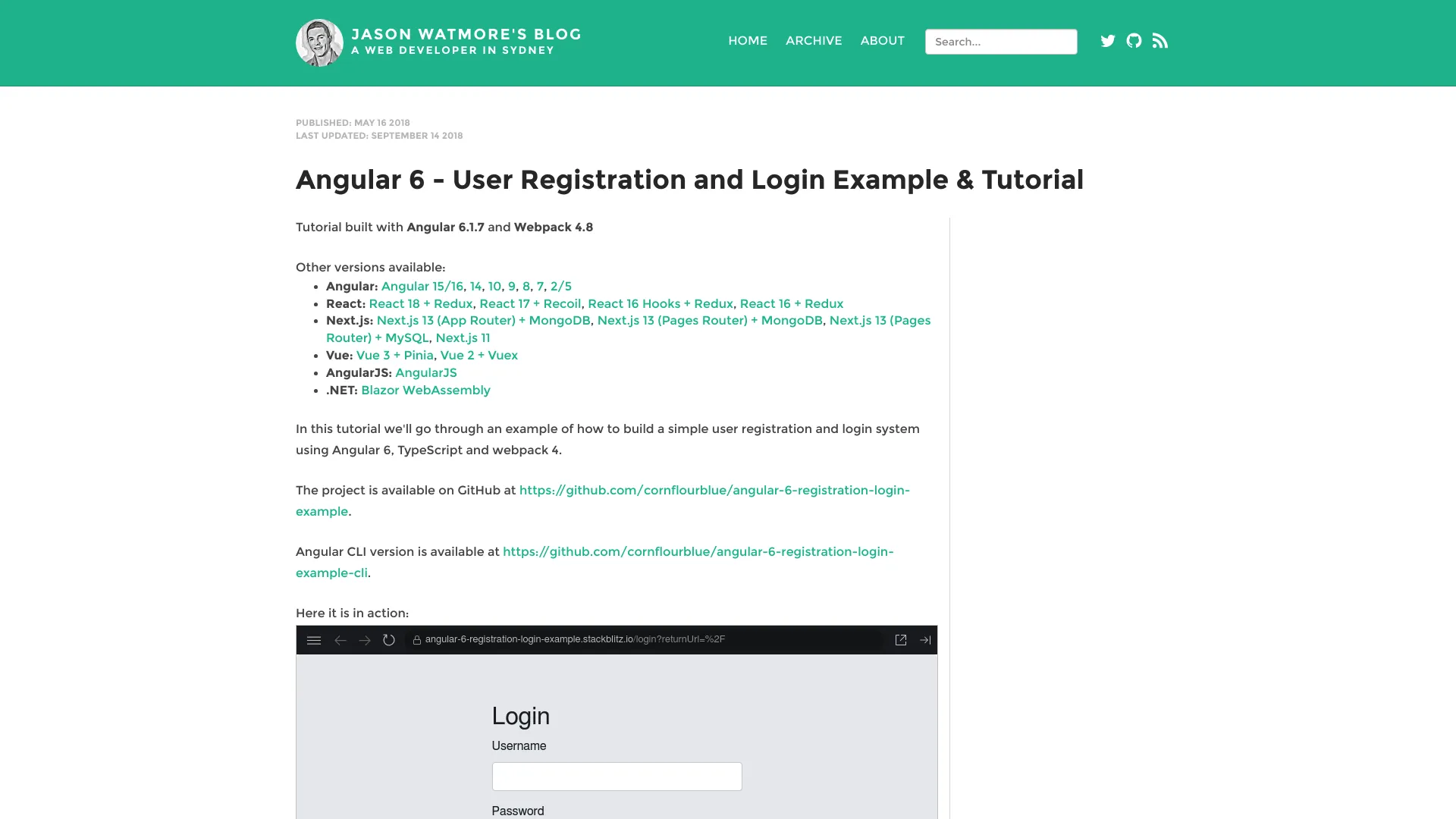 Angular 6 Registration Login Example screenshot
