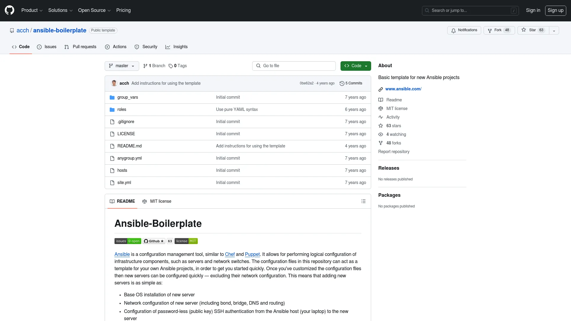 Ansible Boilerplate by Acch screenshot