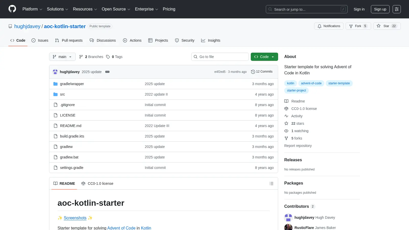 Aoc Kotlin Starter screenshot