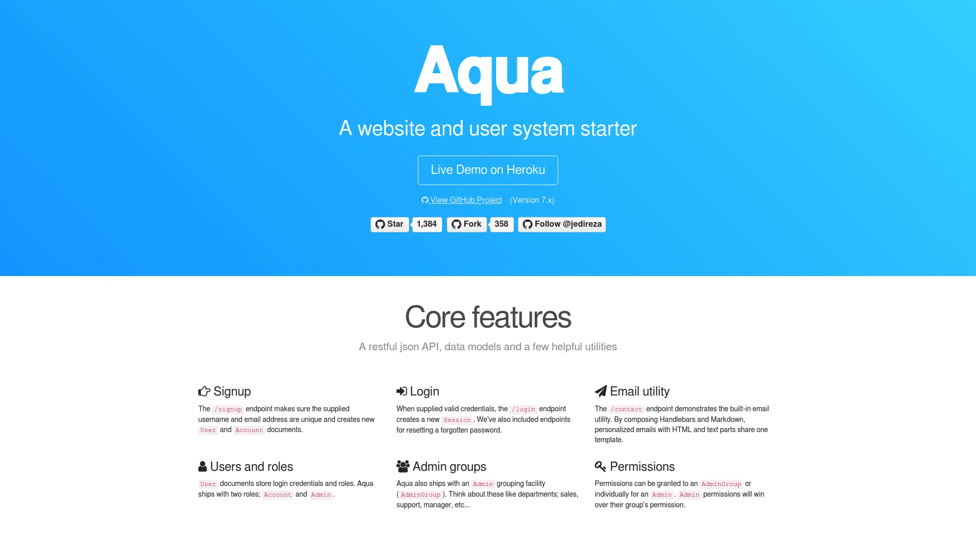 Aqua screenshot