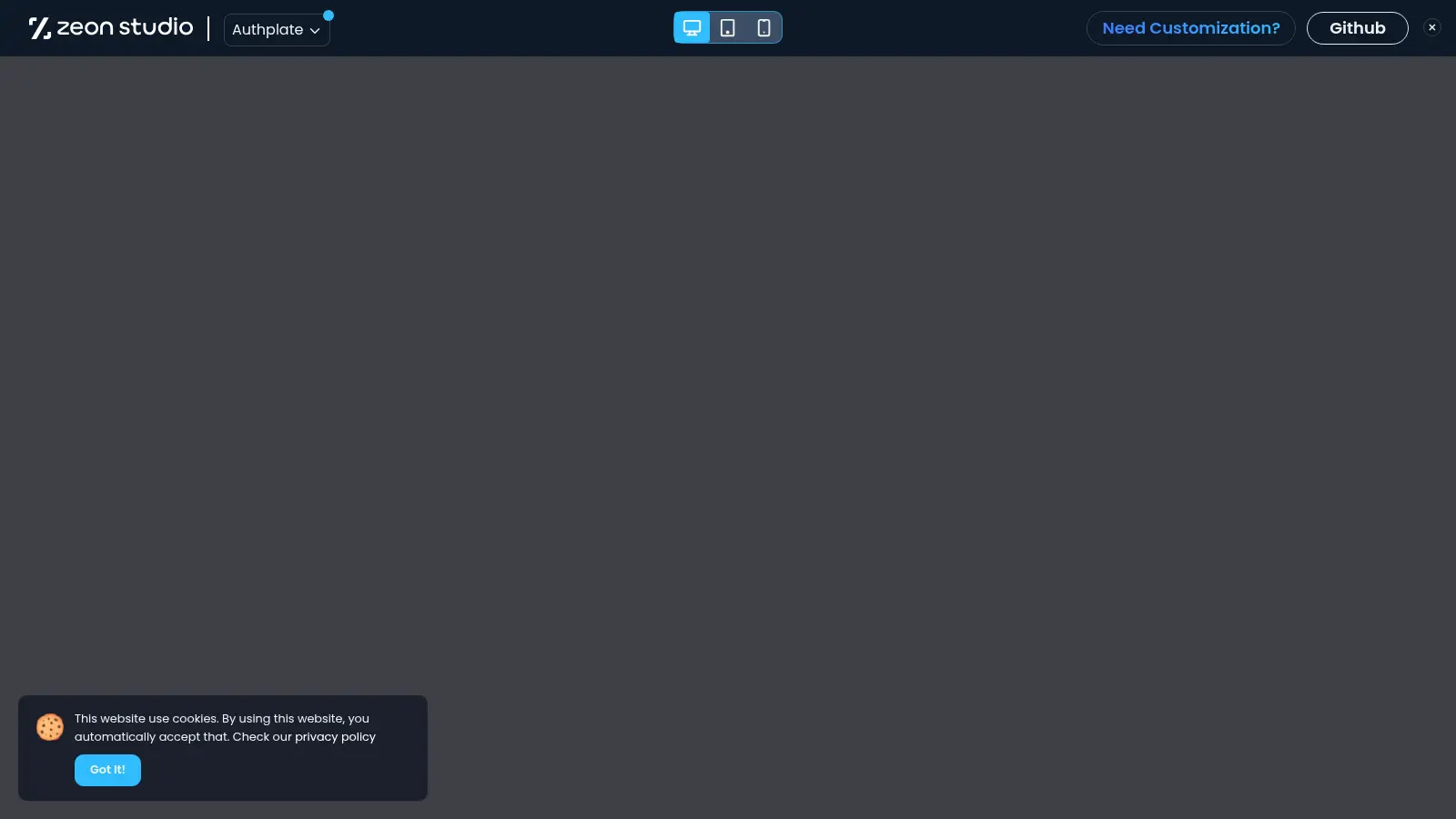 Authplate screenshot