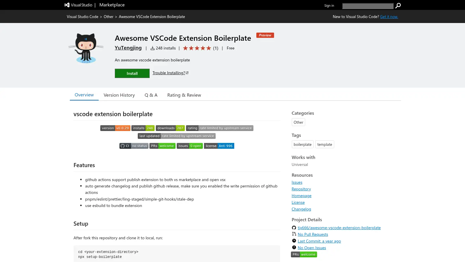 Awesome Vscode Extension Boilerplate screenshot