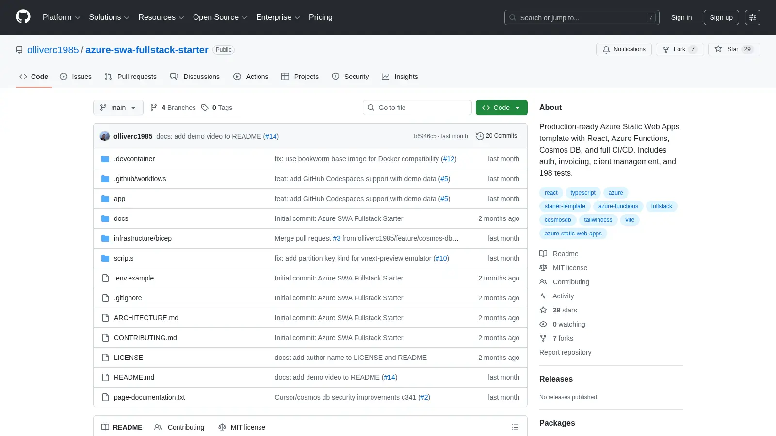 Azure Swa Fullstack Starter screenshot