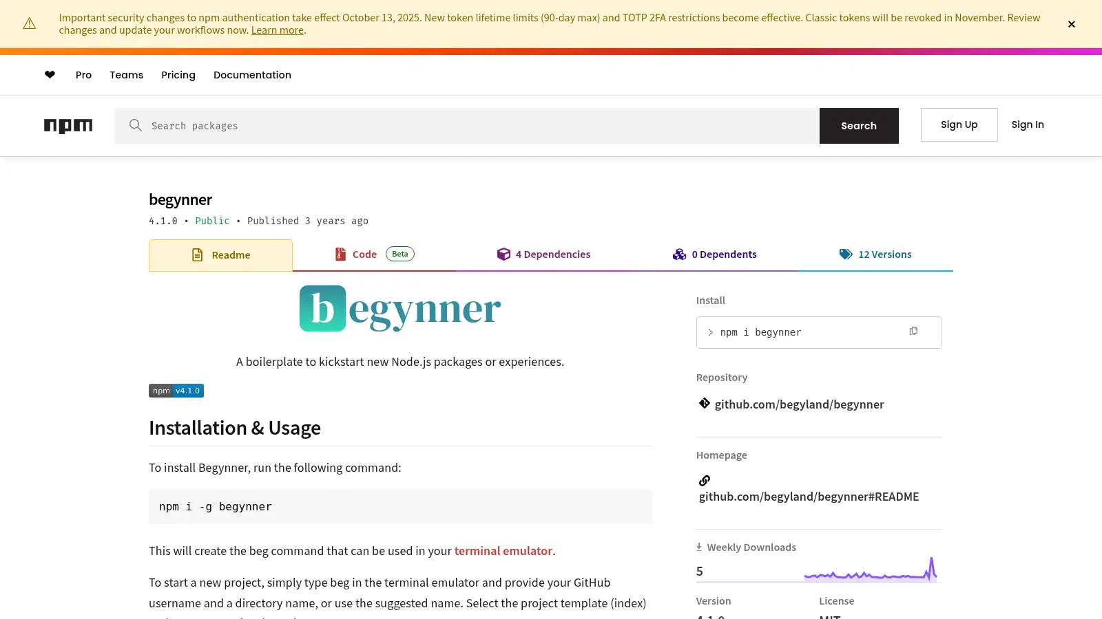 Begynner screenshot