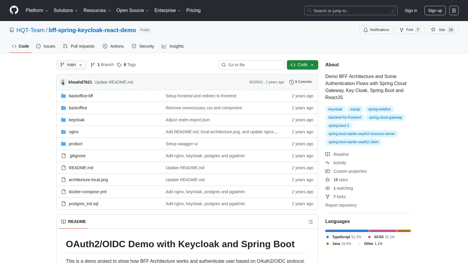 Bff Spring Keycloak React Demo screenshot