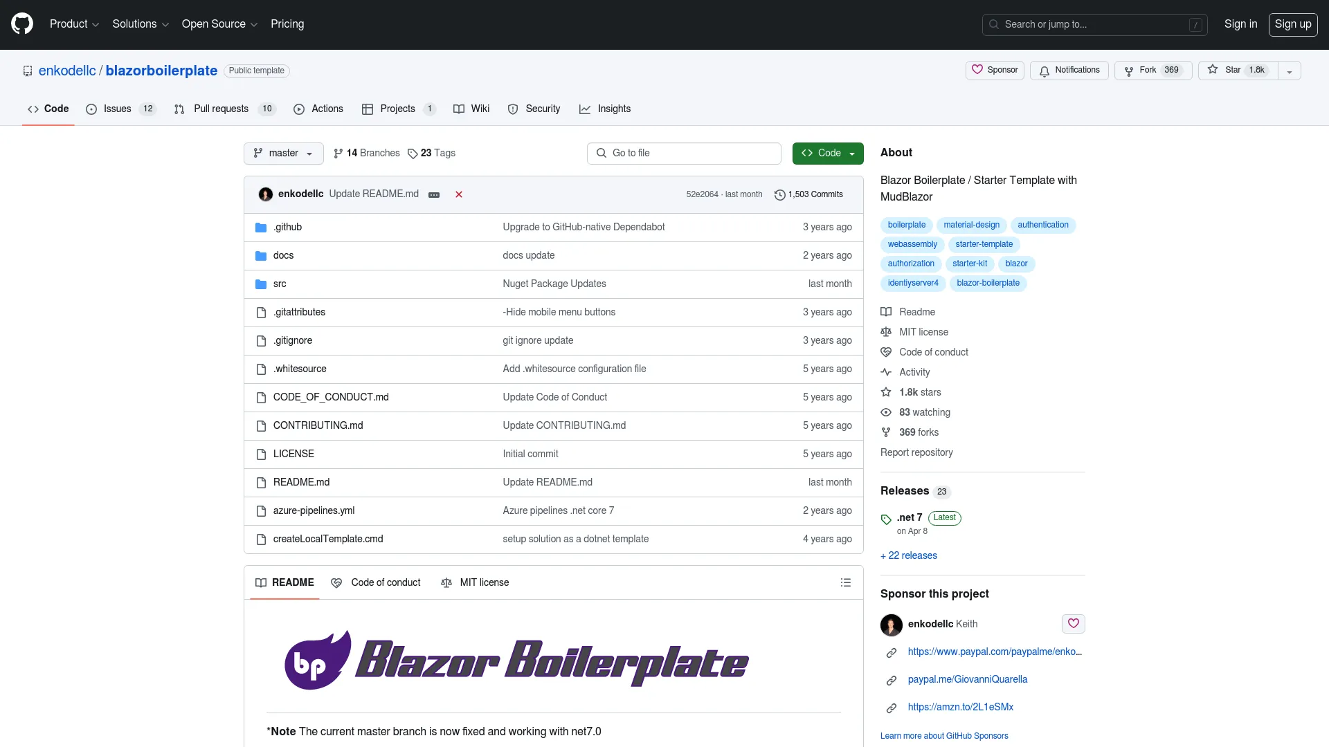 Blazor Boilerplate by enkodellc screenshot