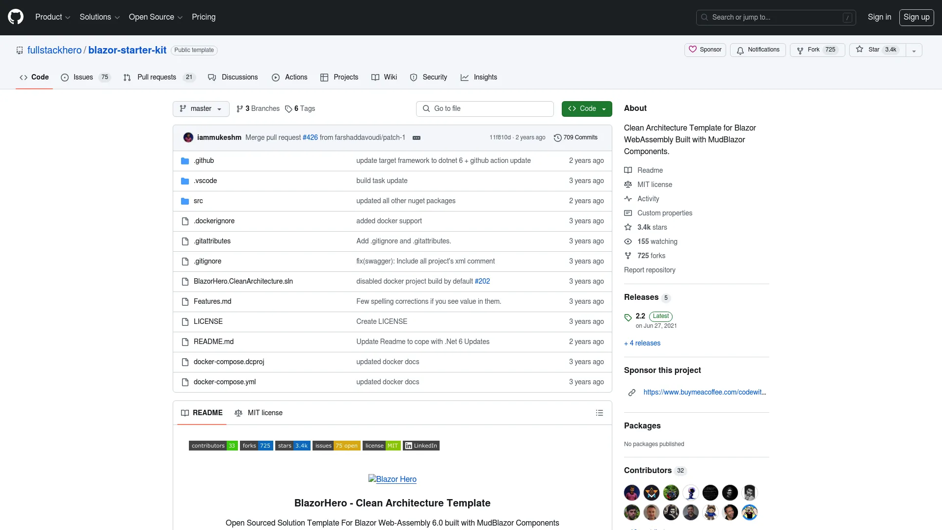 Blazor Hero Clean Architecture screenshot