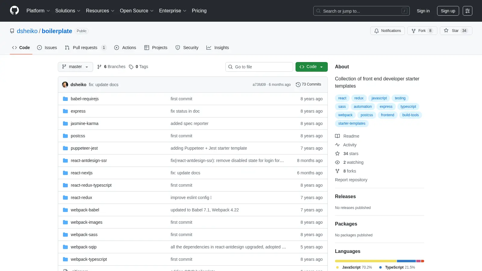 Boilerplate screenshot