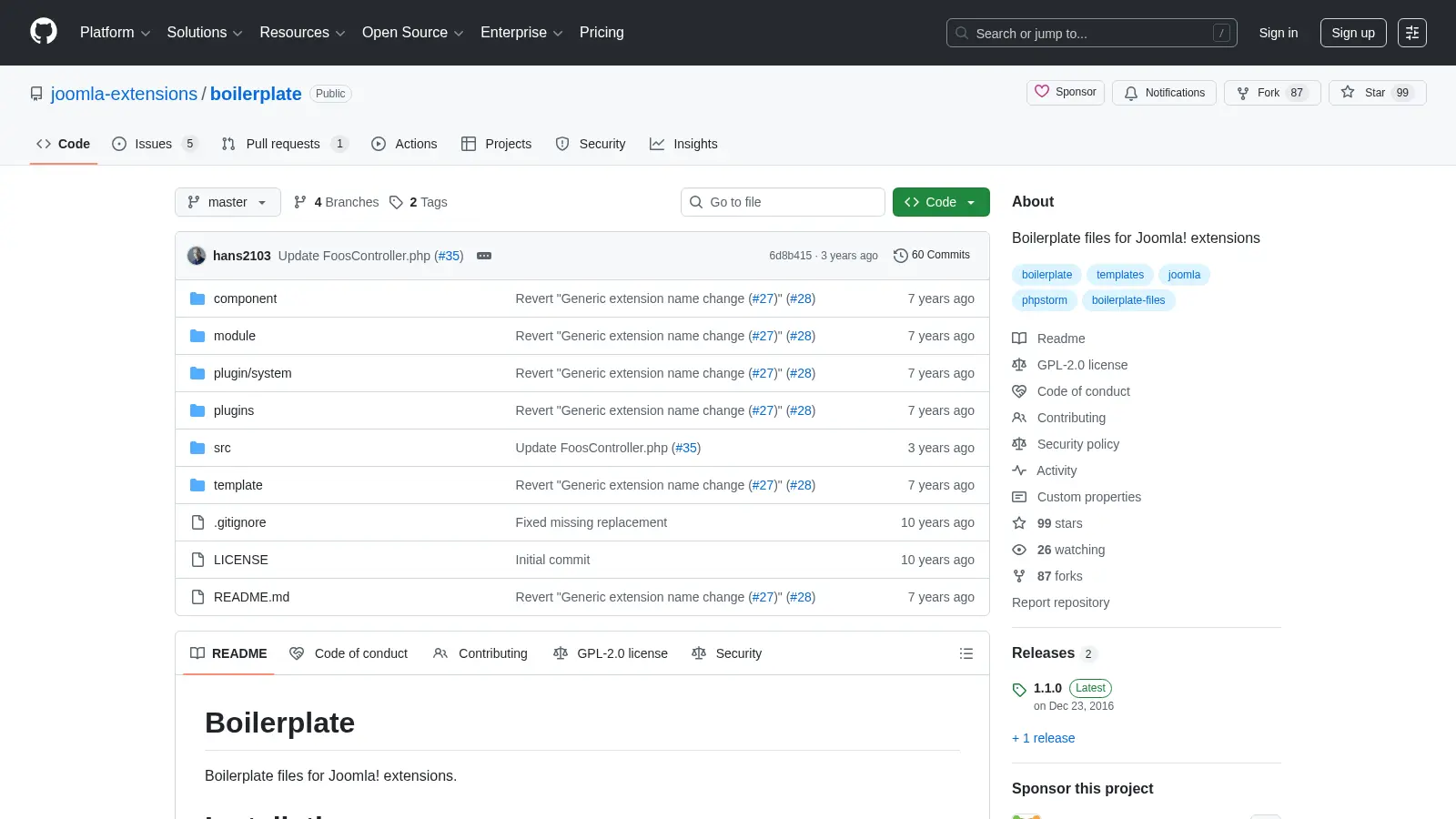 Boilerplate 8 screenshot