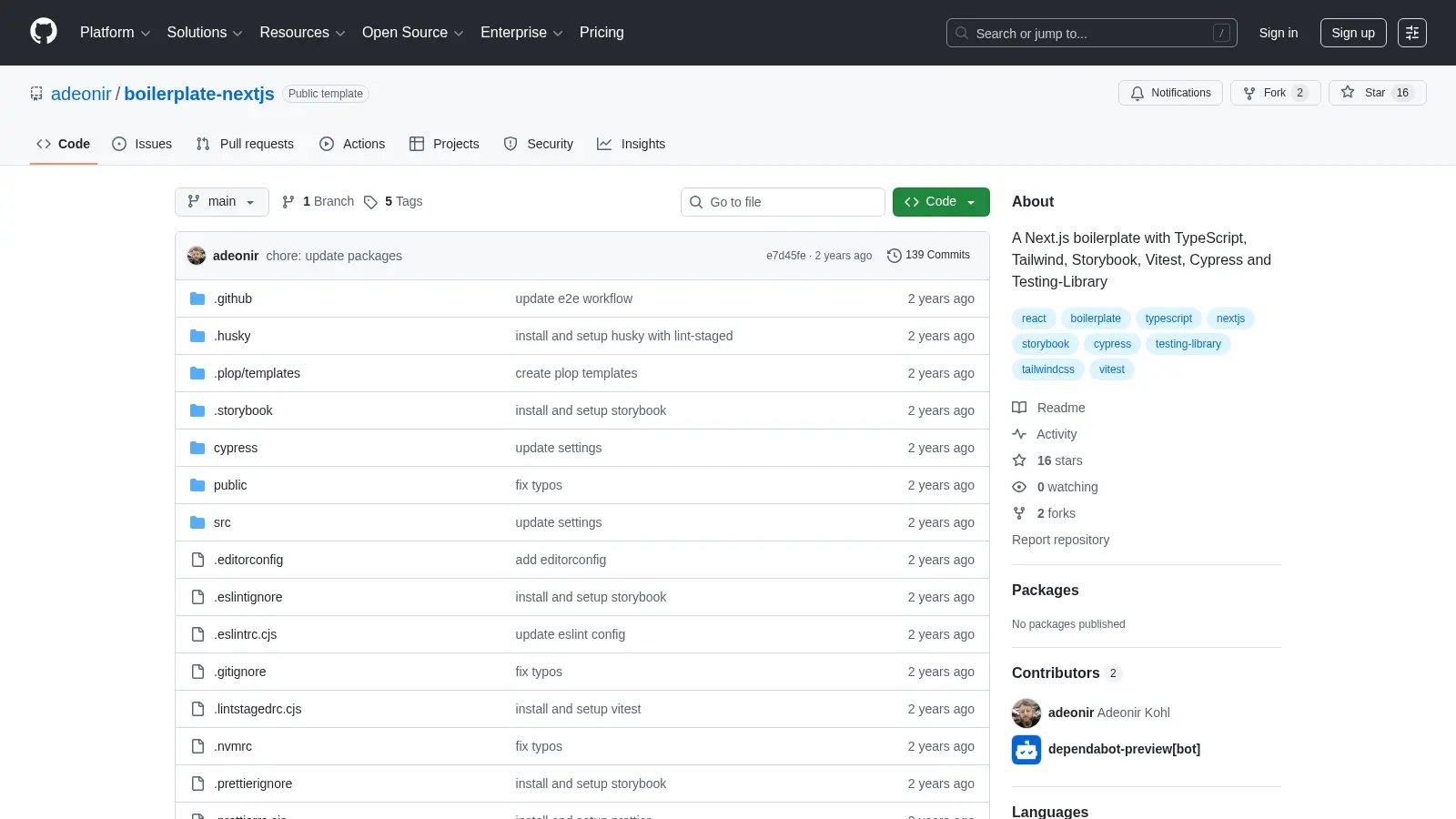 Boilerplate Nextjs screenshot