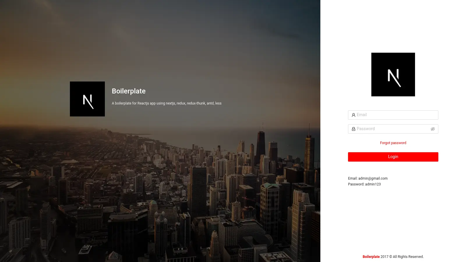 Boilerplate Nextjs Antd Less screenshot