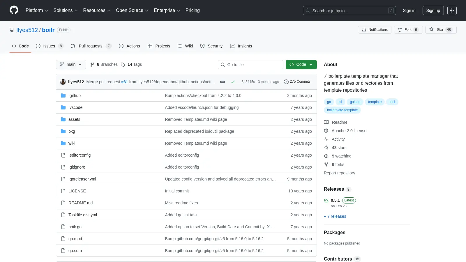 Boilr screenshot