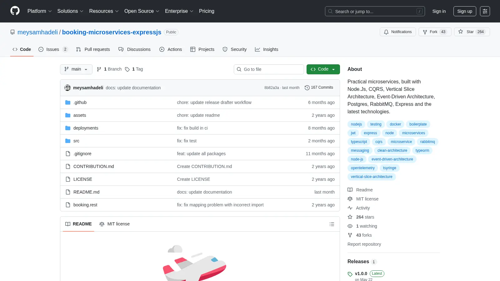 Booking Microservices Expressjs screenshot