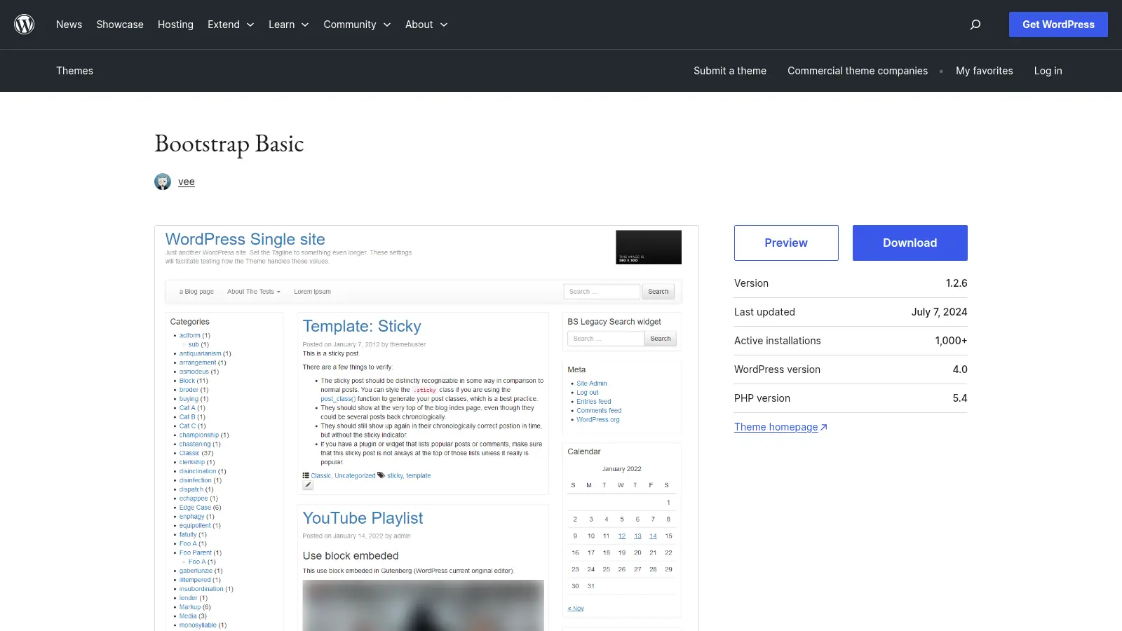 Bootstrap Basic screenshot