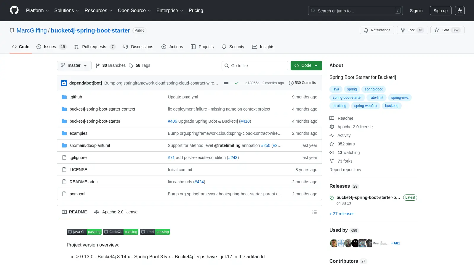 Bucket4j Spring Boot Starter screenshot