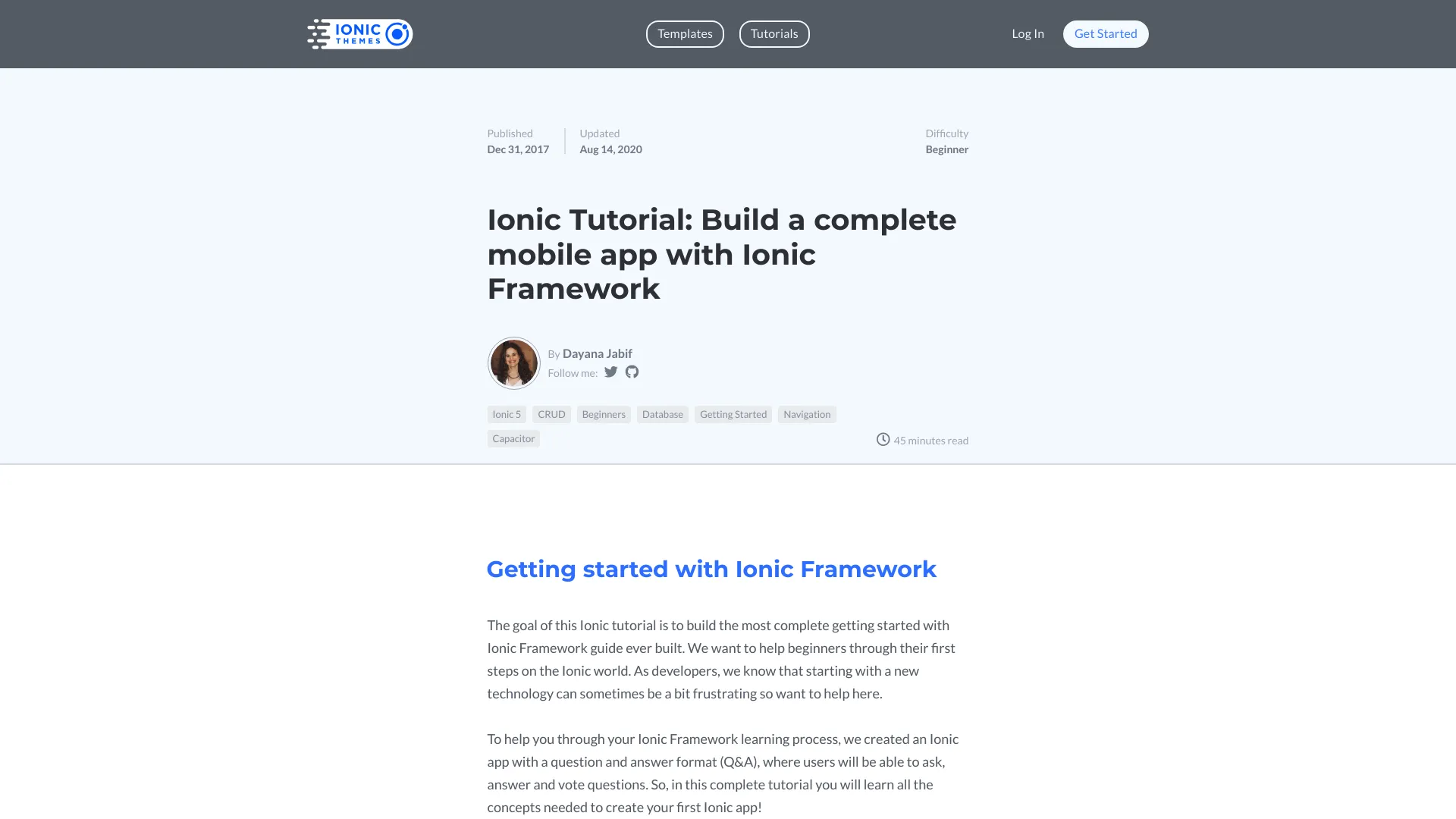 Build A Complete Mobile App With Ionic Framework screenshot