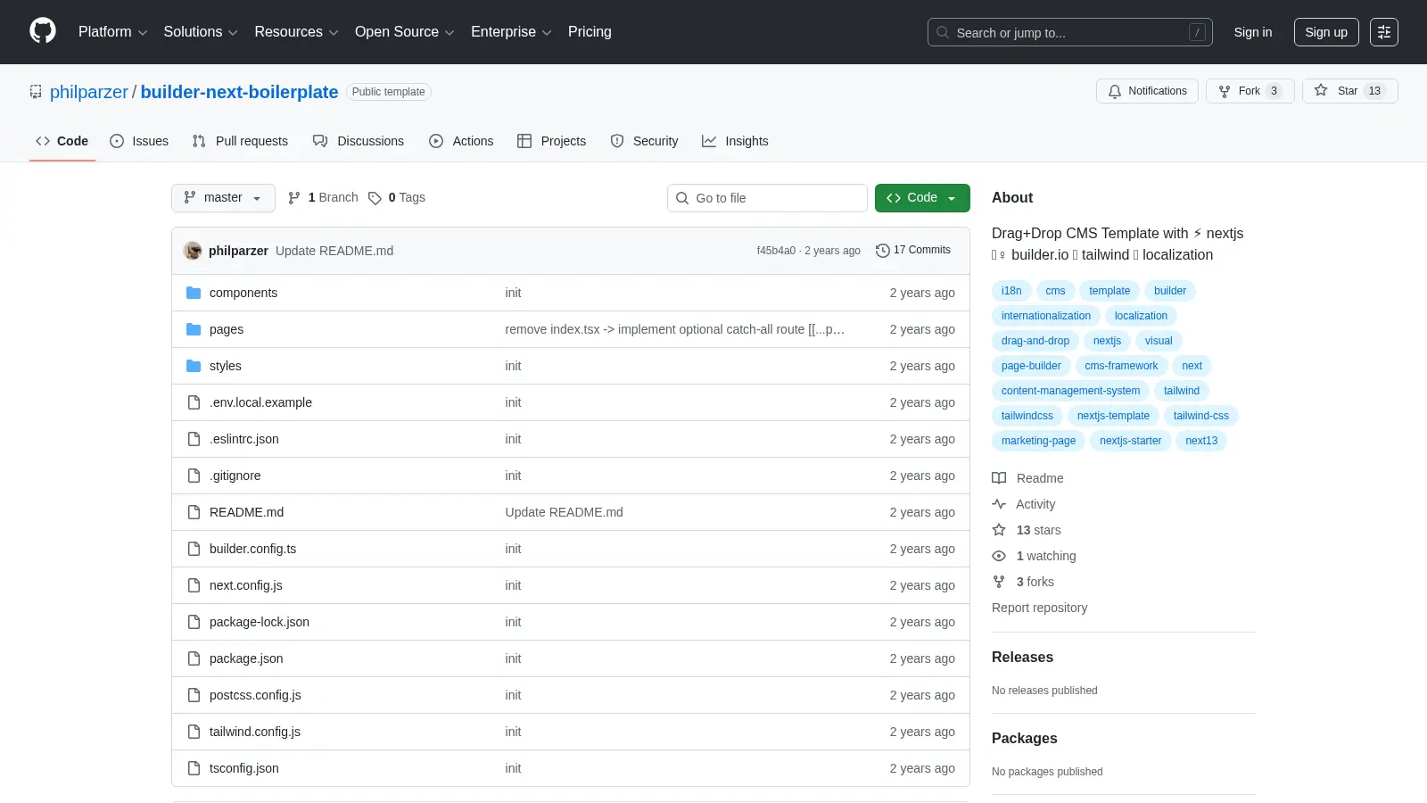 Builder Next Boilerplate screenshot