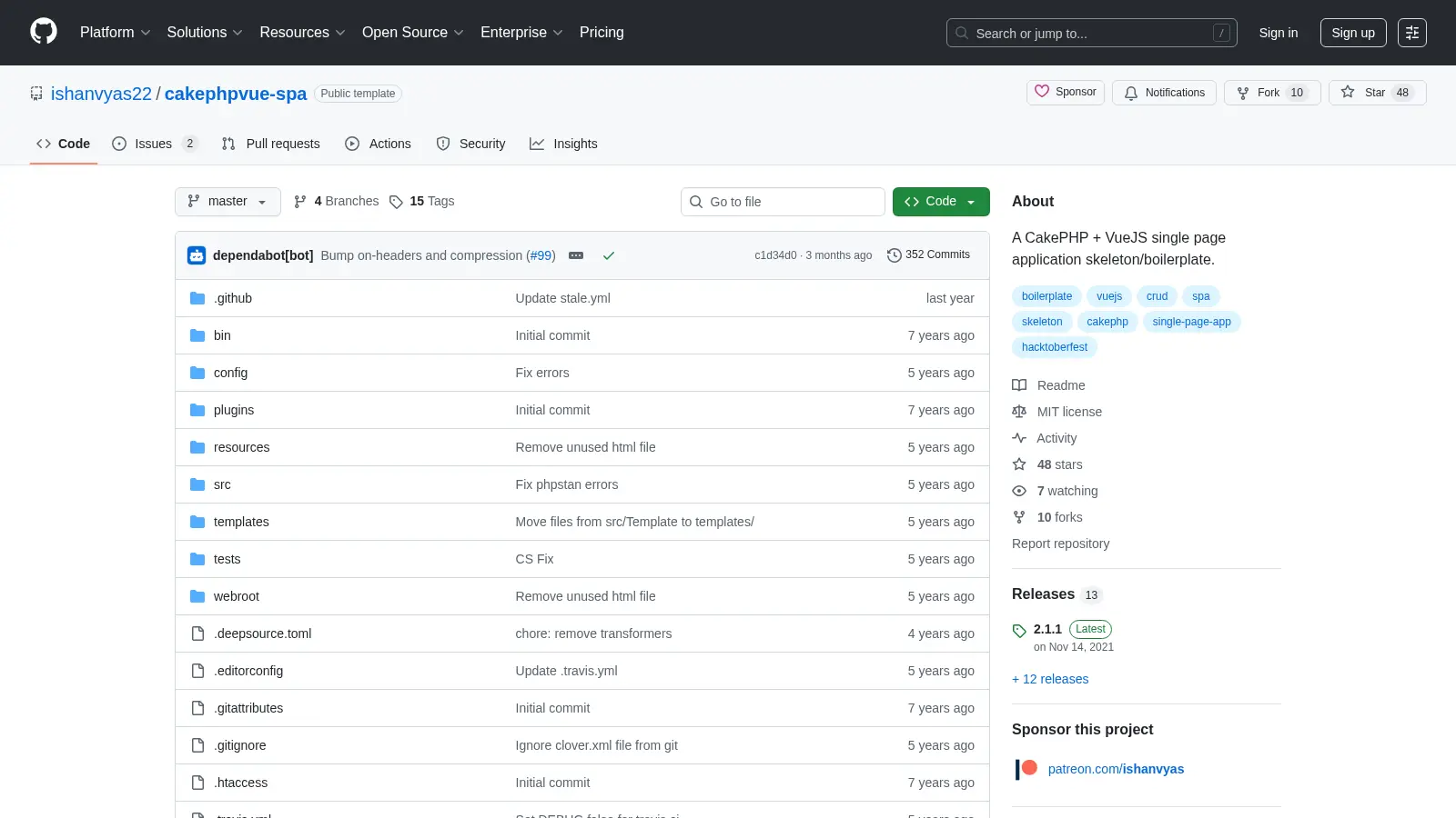 Cakephpvue Spa screenshot