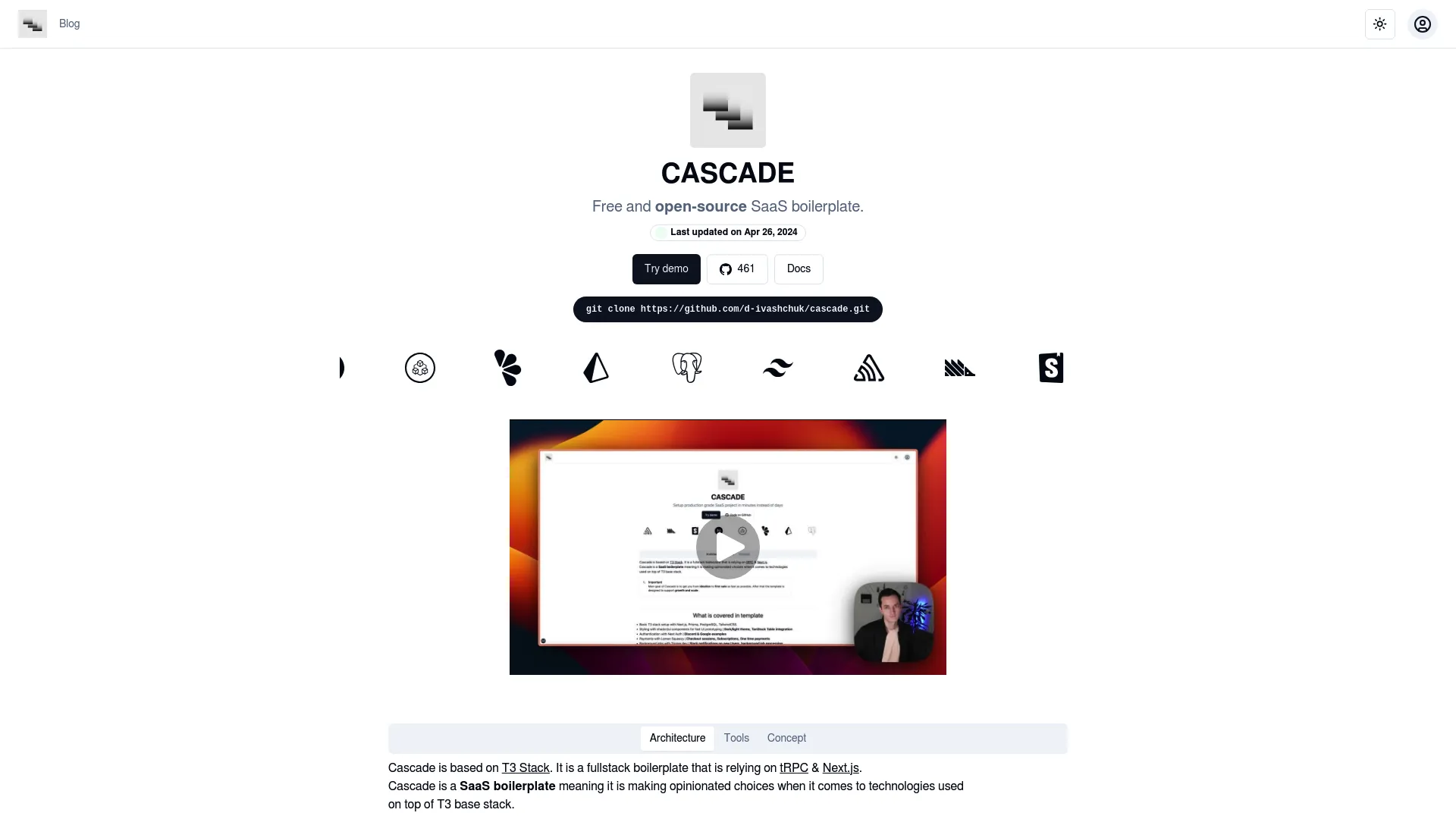 Cascade screenshot