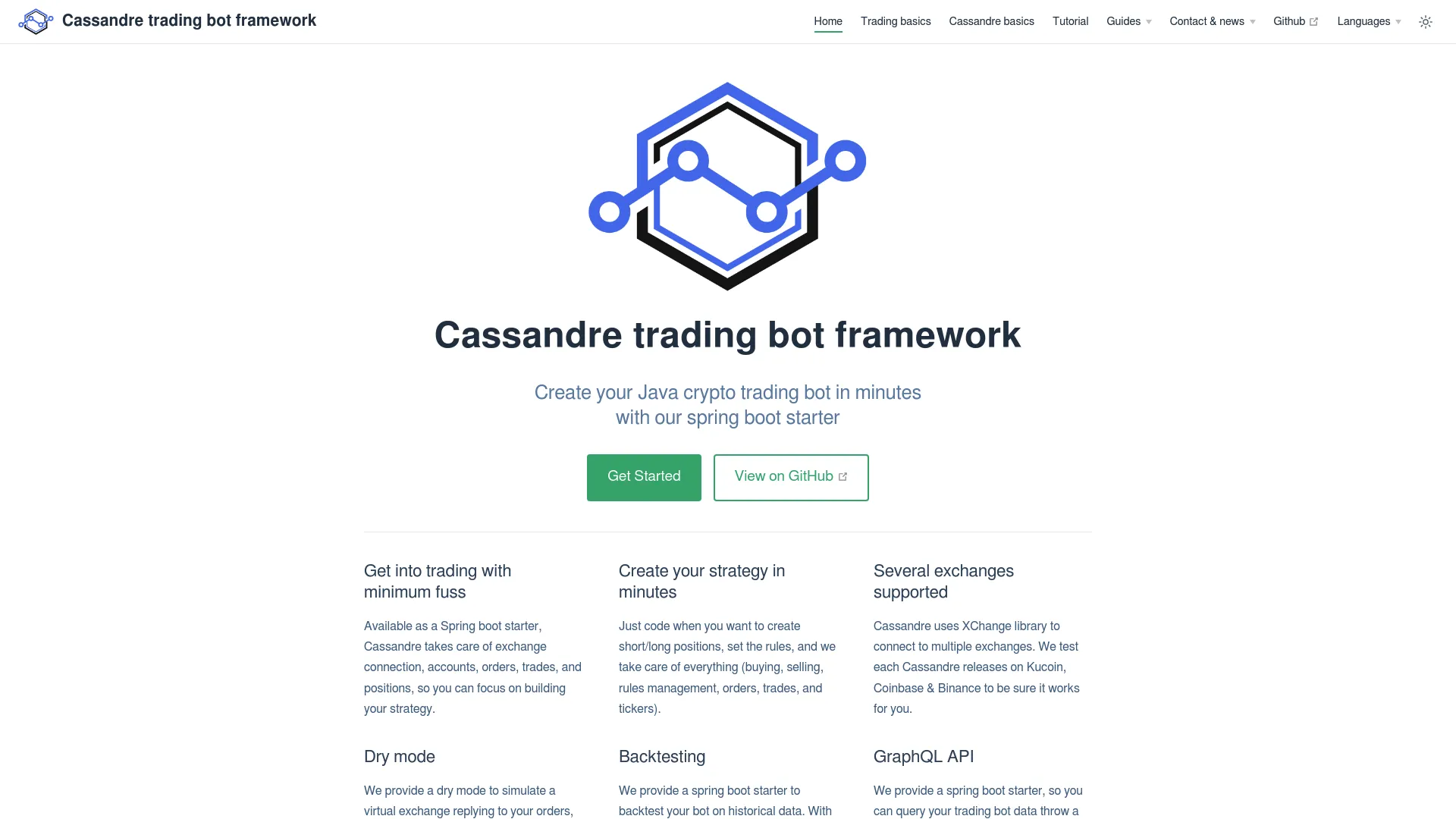 Cassandre Trading Bot screenshot