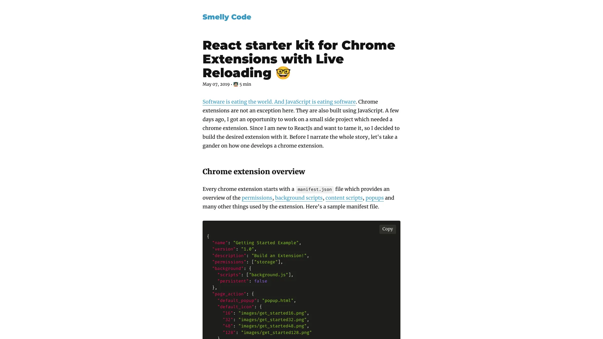 Chrome Extension Starter Kit screenshot