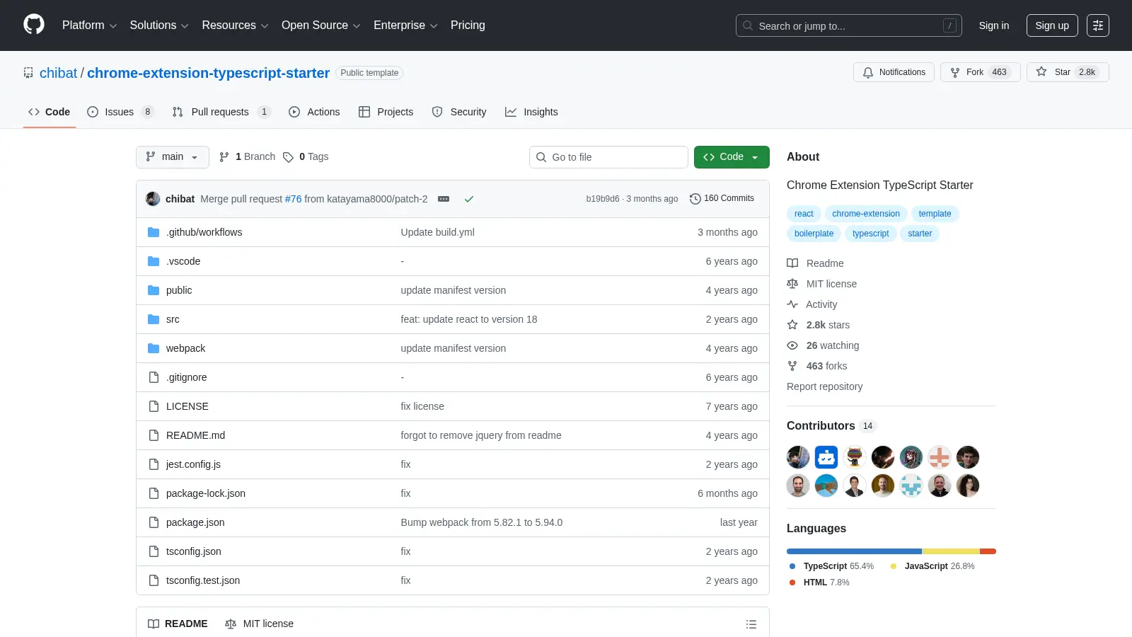 Chrome Extension Typescript Starter screenshot