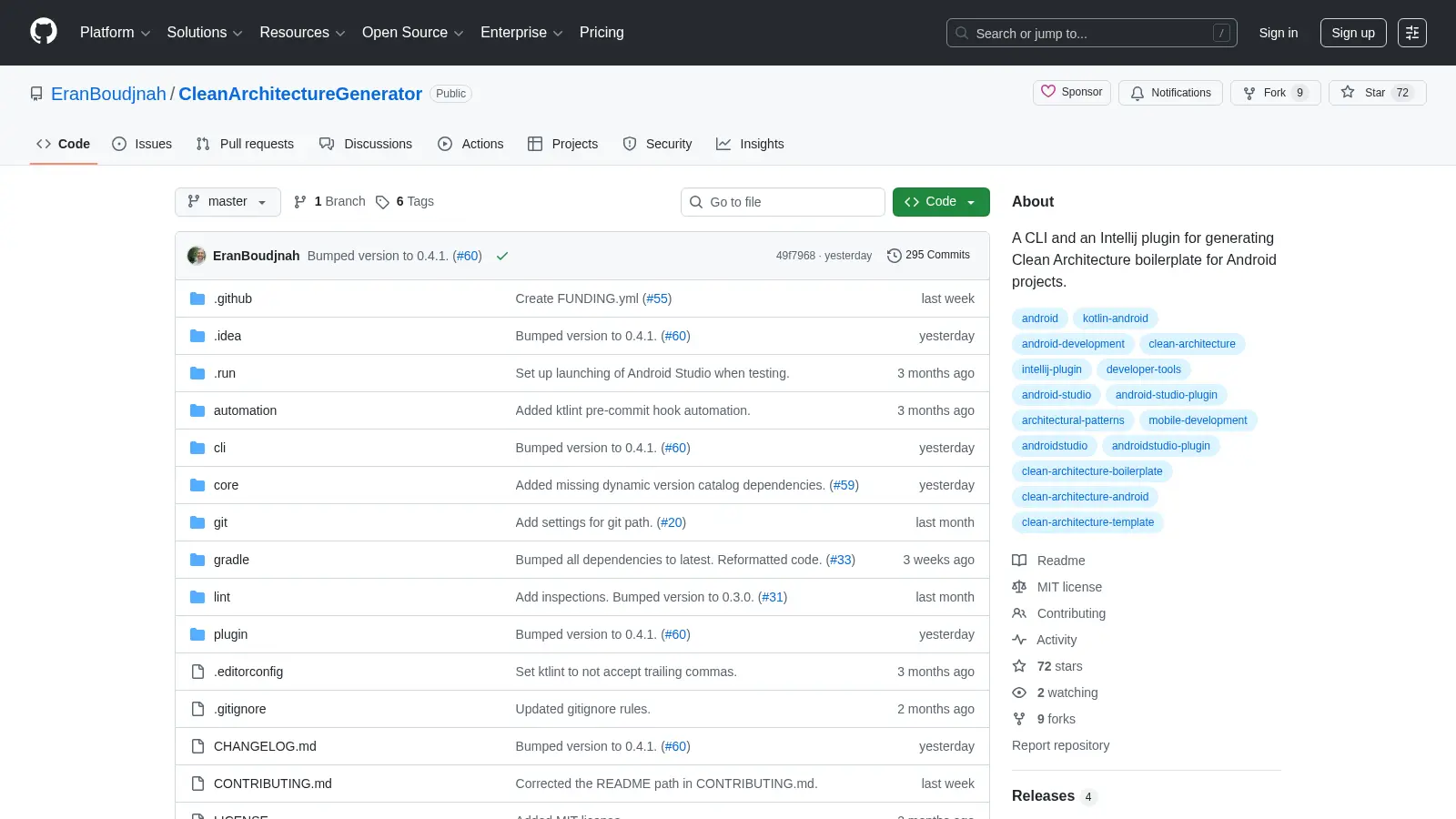 Cleanarchitecturegenerator screenshot