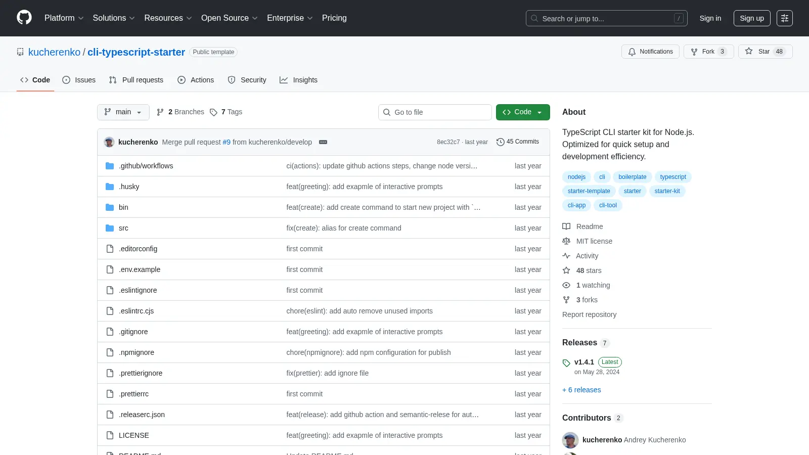 Cli Typescript Starter screenshot