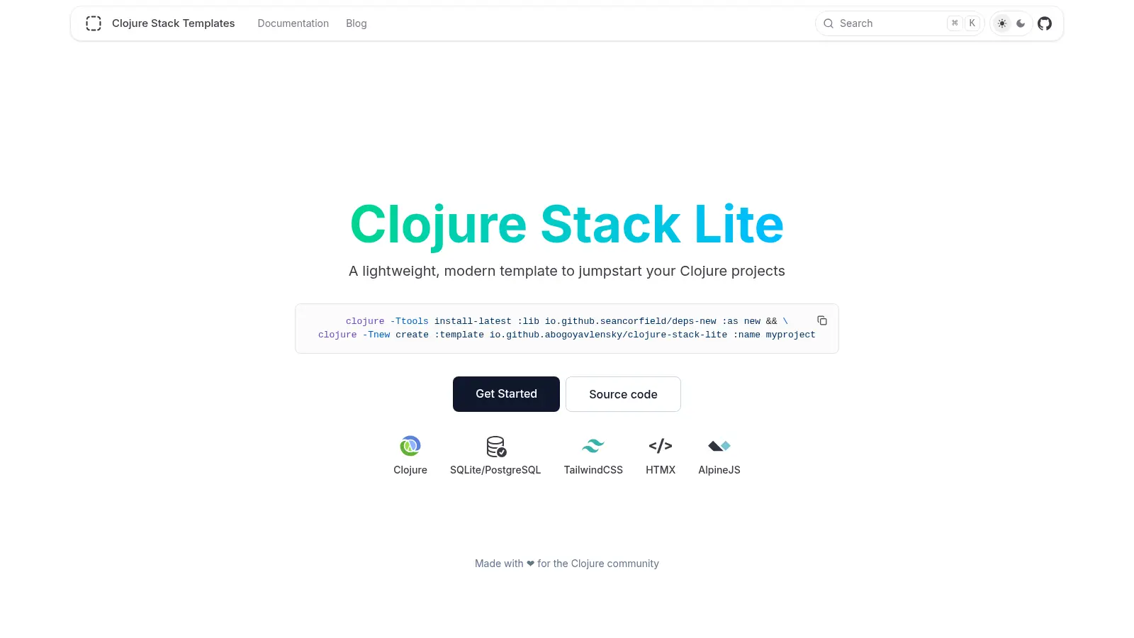 Clojure Stack Lite screenshot