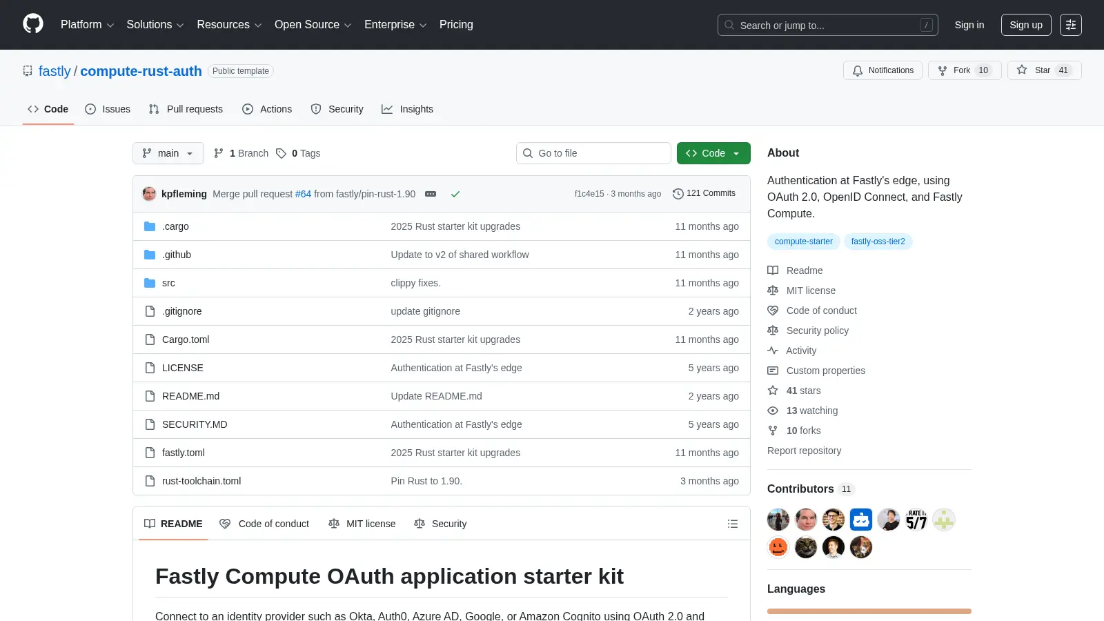 Compute Rust Auth screenshot