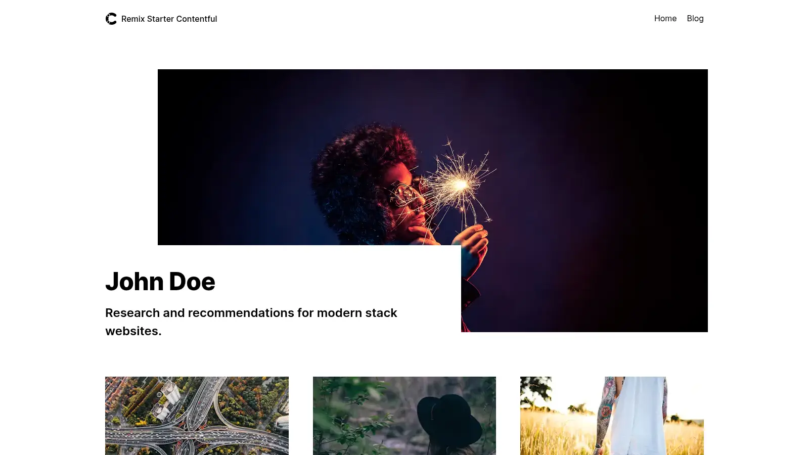 Contentful Remix Starter Blog screenshot