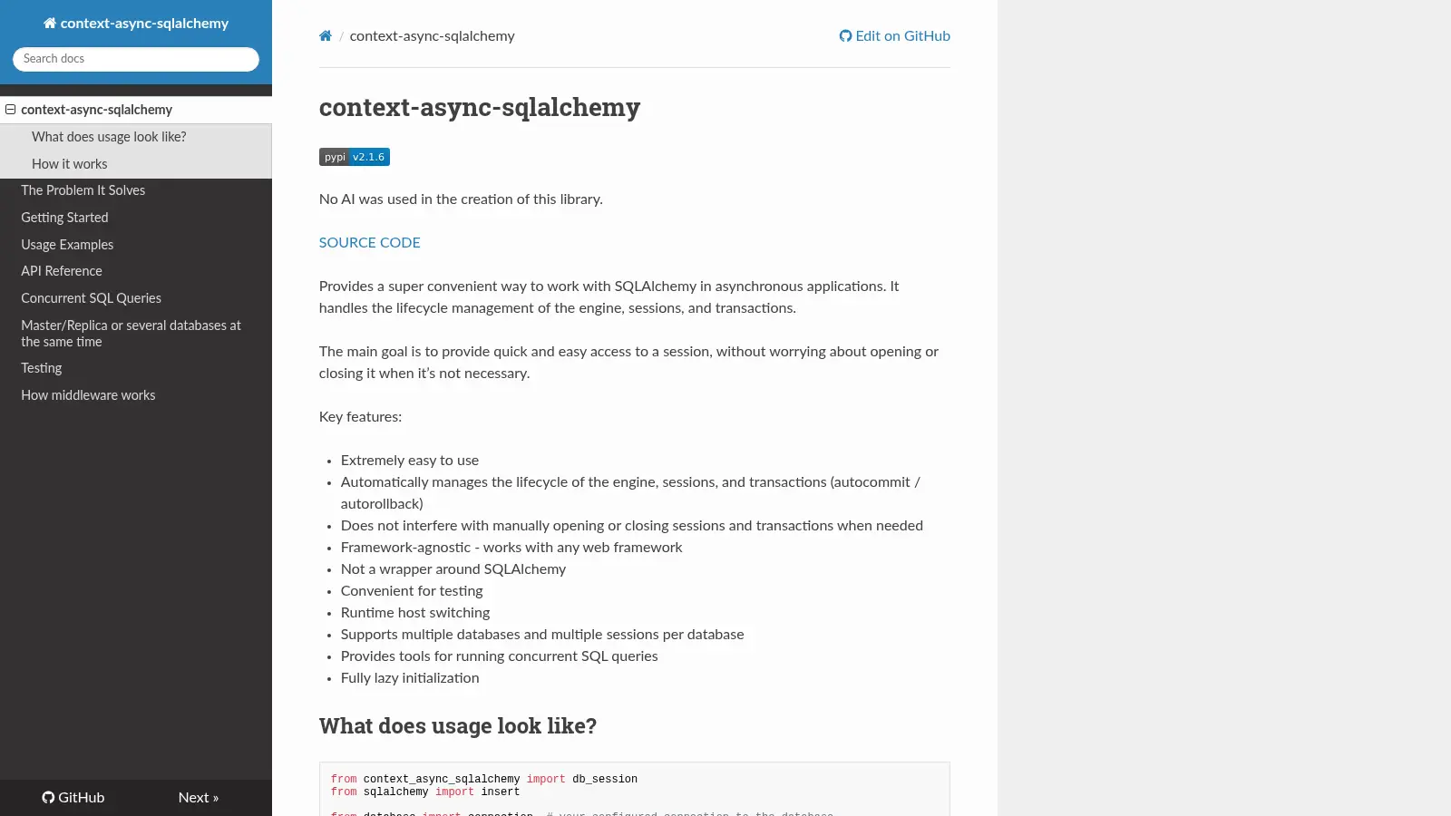 Context Async Sqlalchemy screenshot