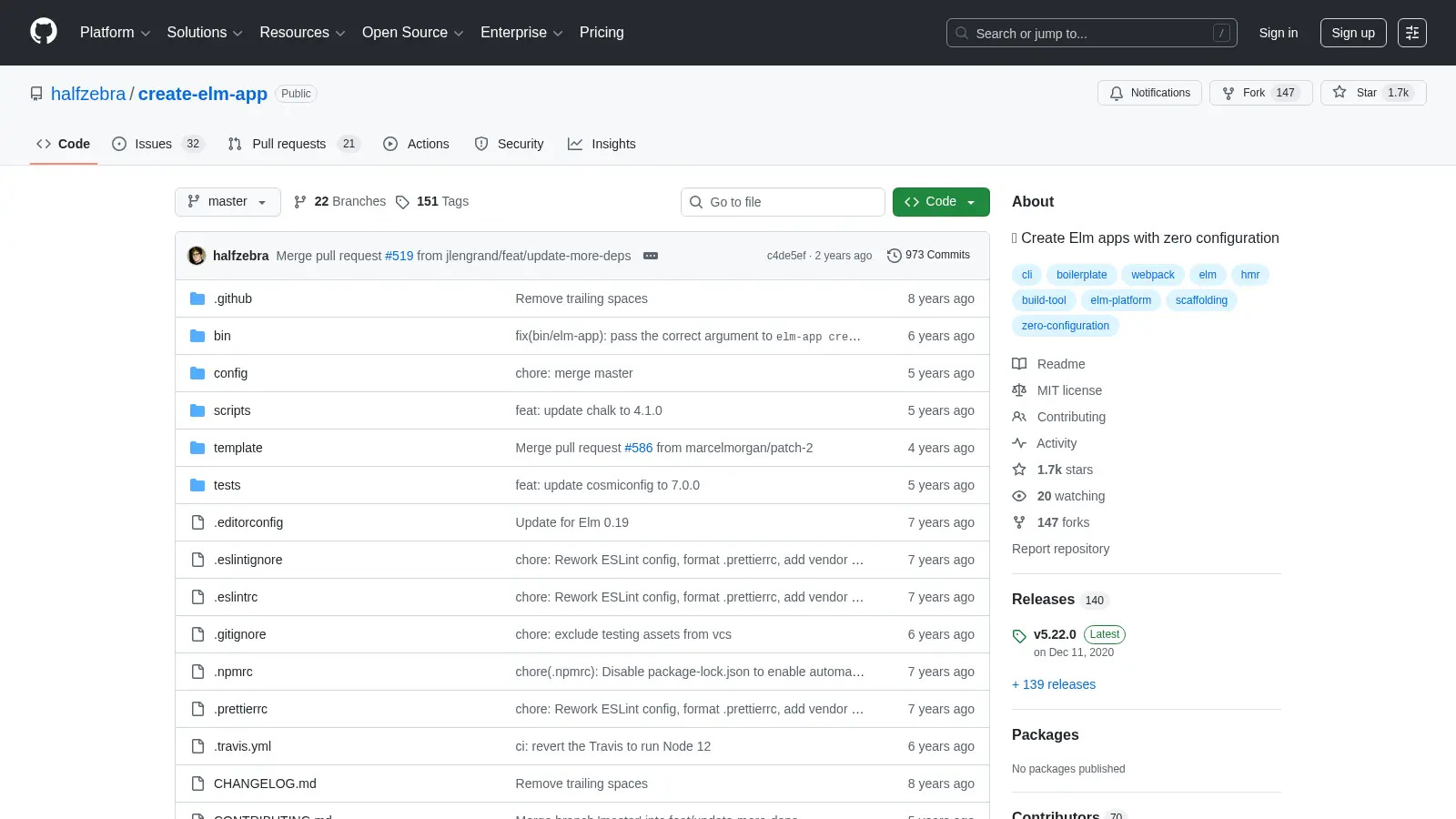 Create Elm App screenshot