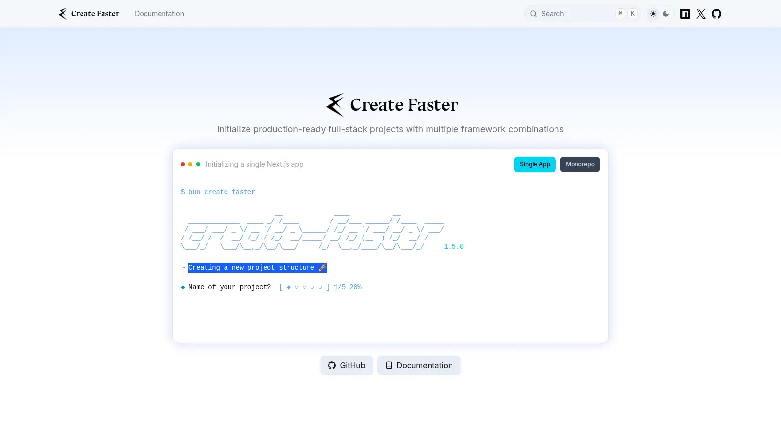 Create Faster screenshot