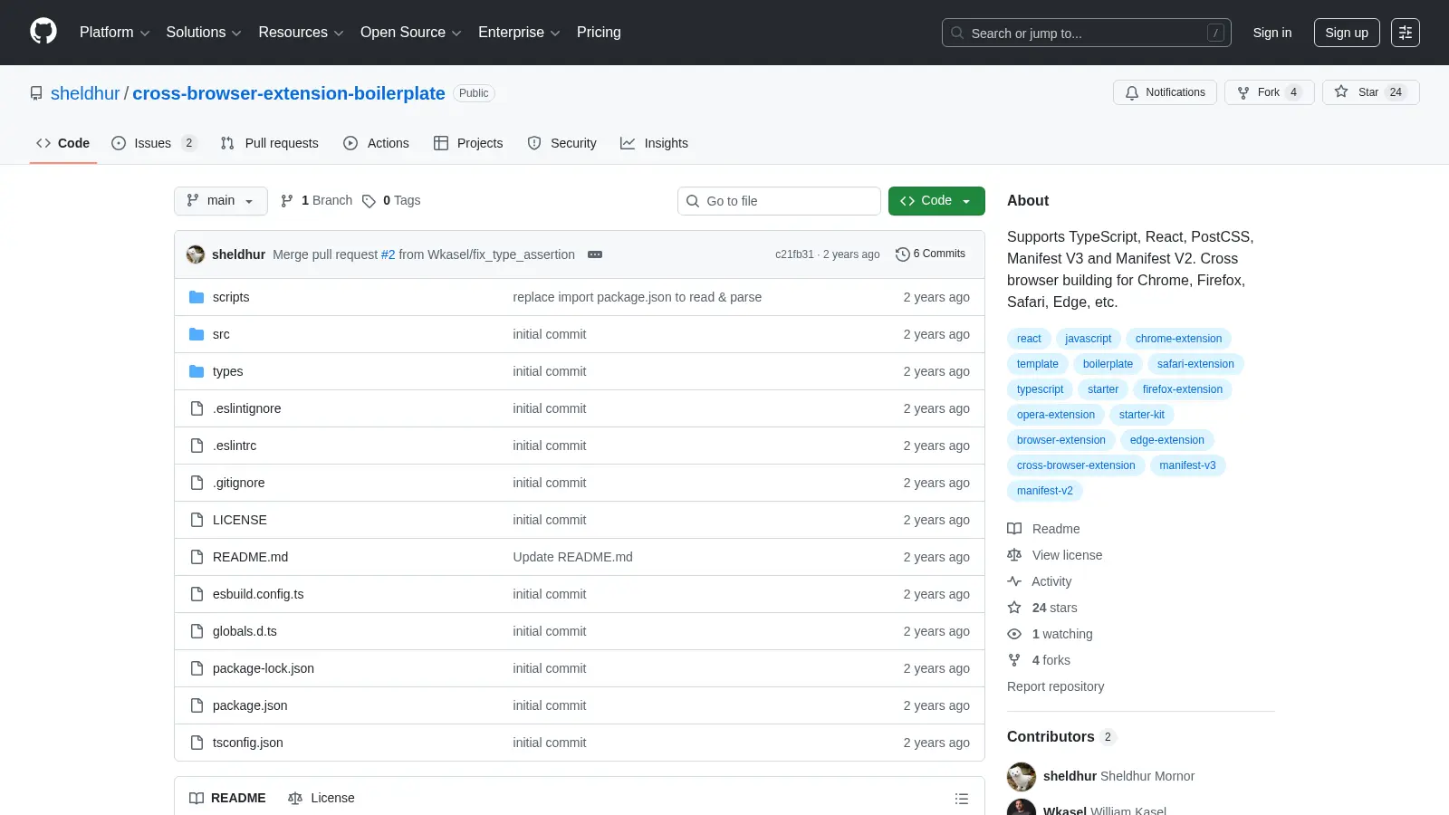 Cross Browser Extension Boilerplate screenshot