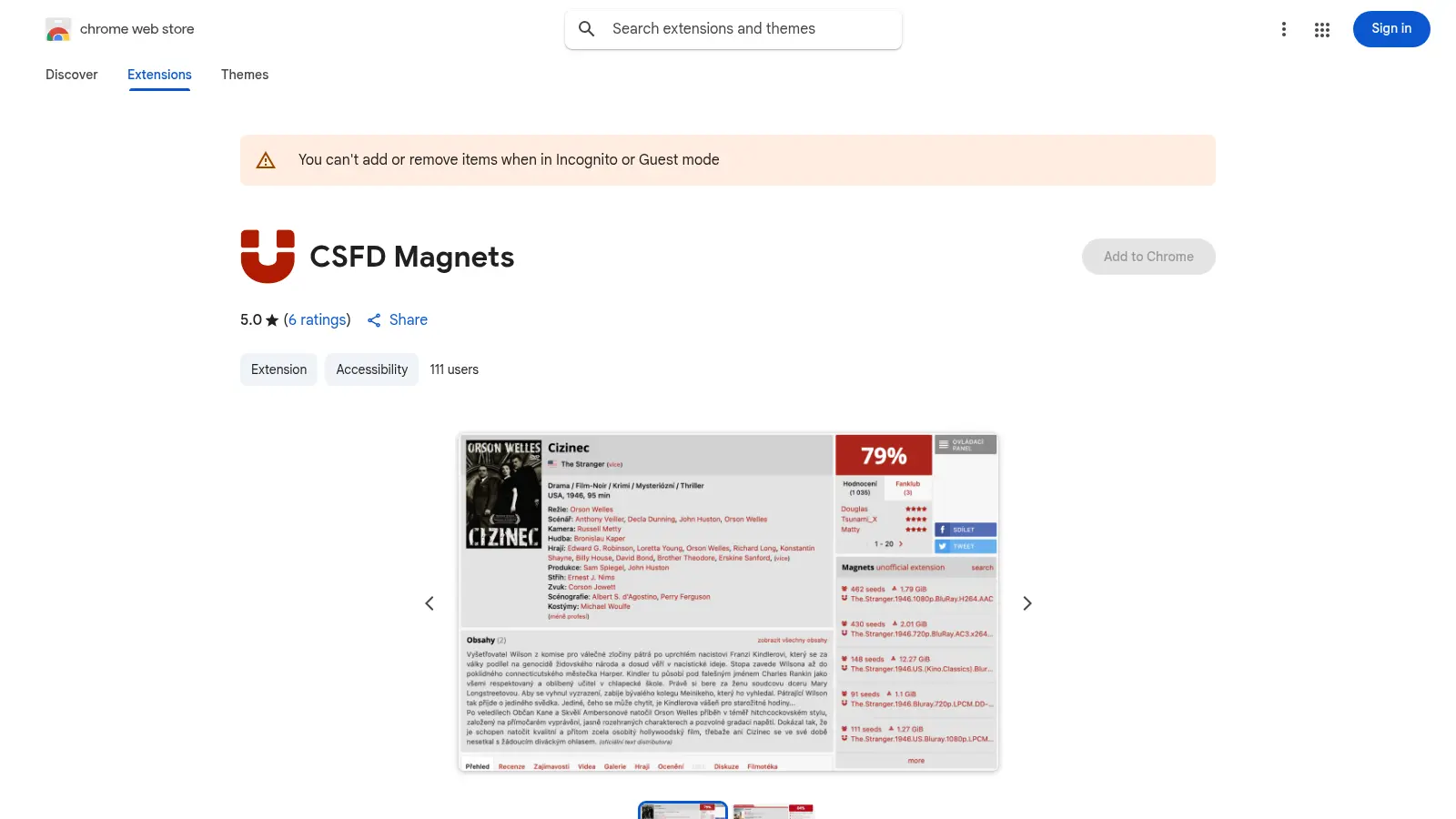 Csfd Magnets screenshot