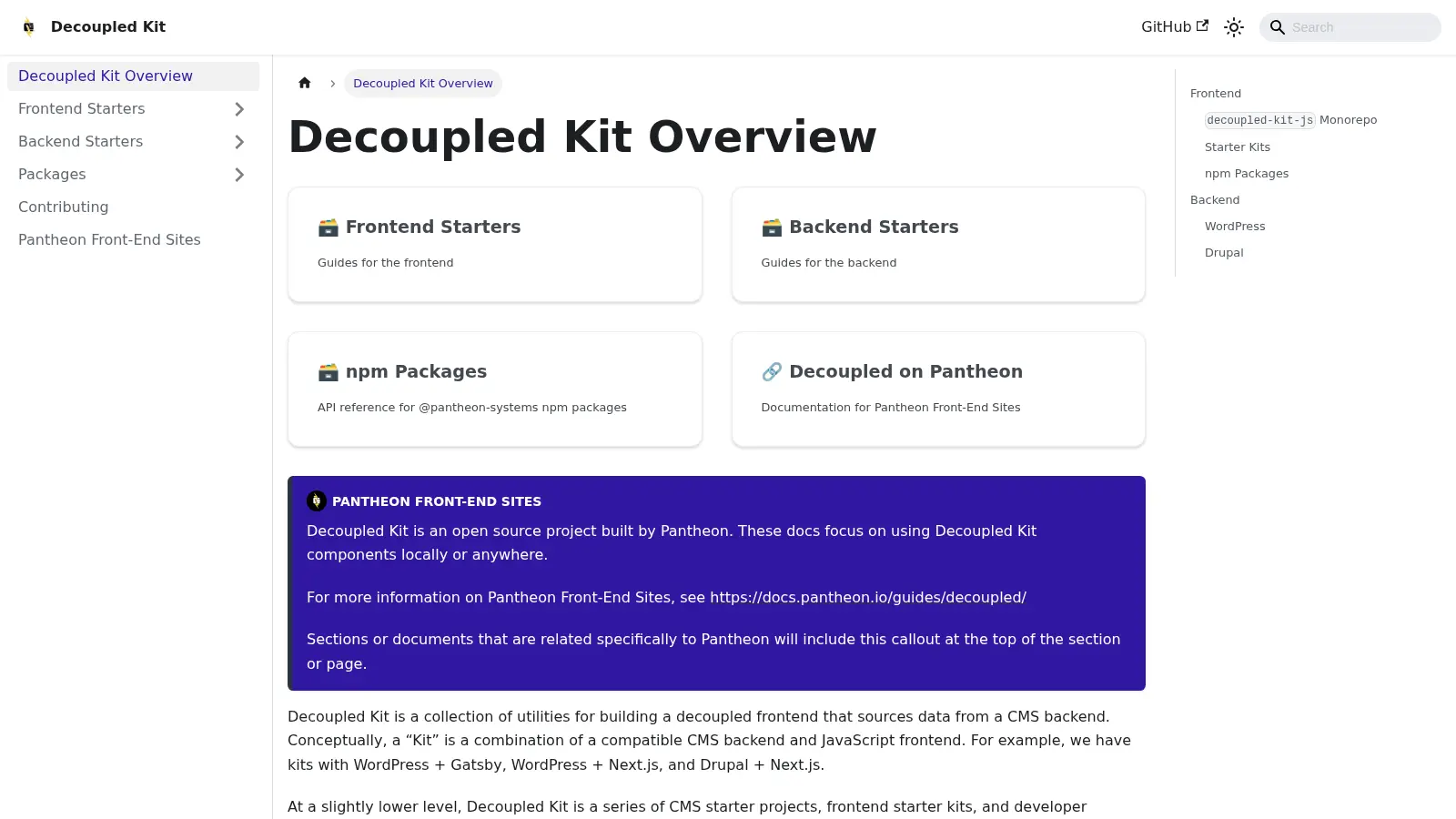 Decoupled Kit Js screenshot