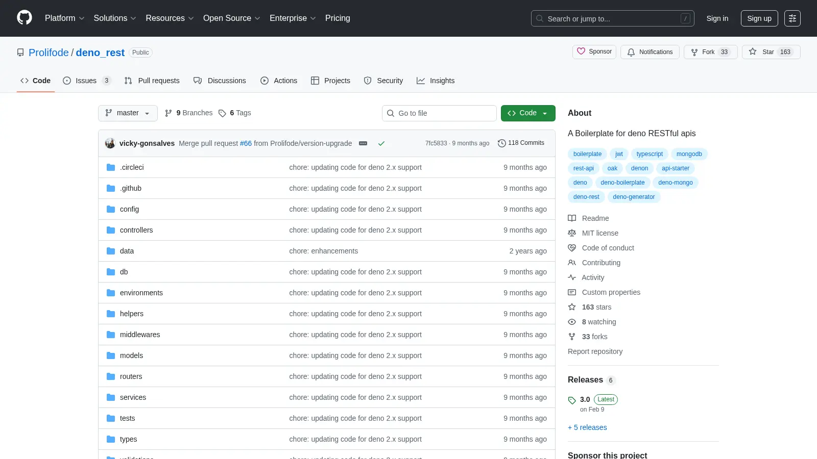 Deno Rest screenshot