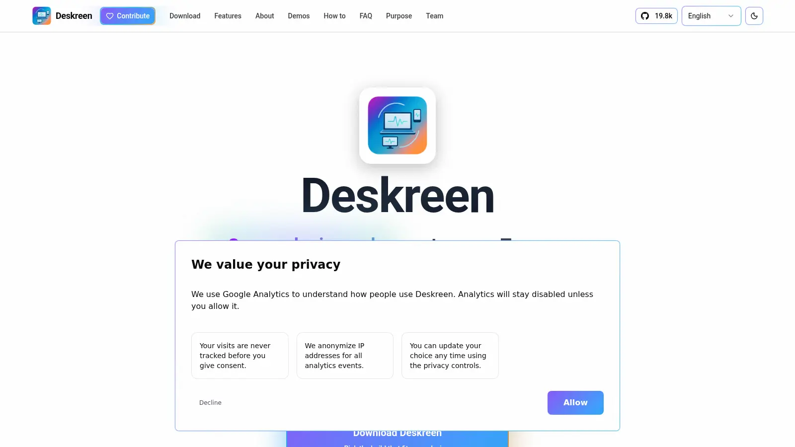 Deskreen screenshot