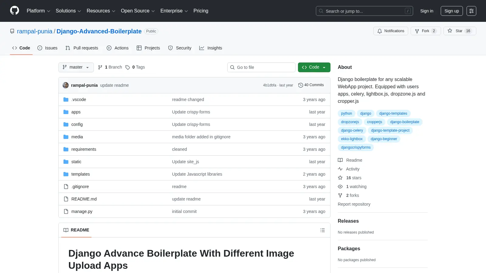 Django Advanced Boilerplate screenshot