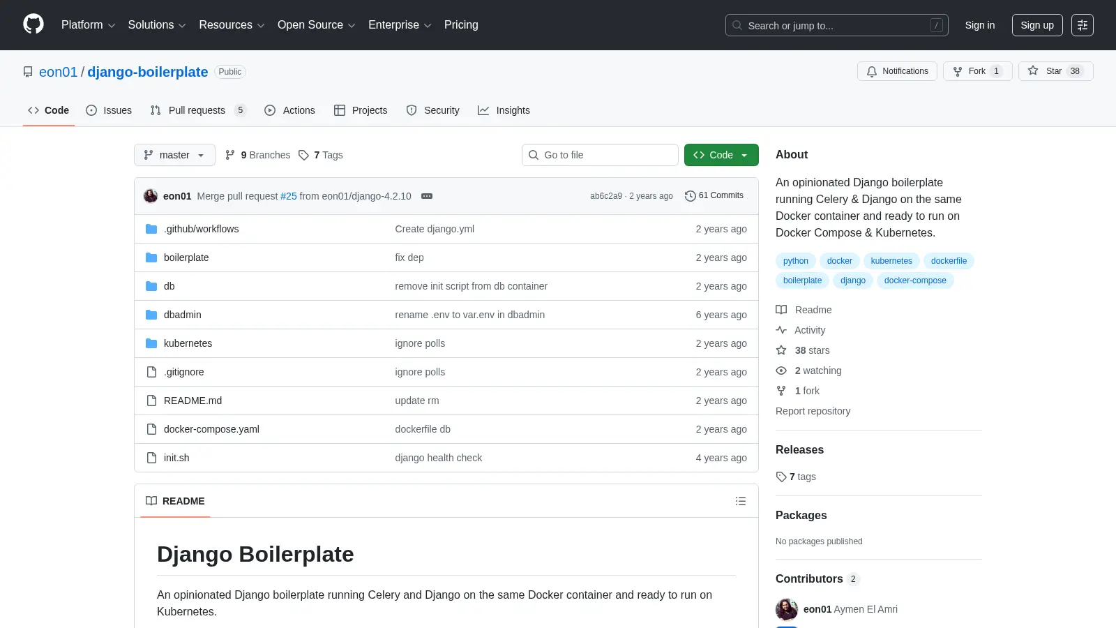 Django Boilerplate 2 screenshot