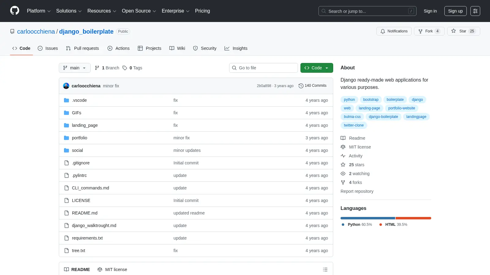 Django Boilerplate 3 screenshot