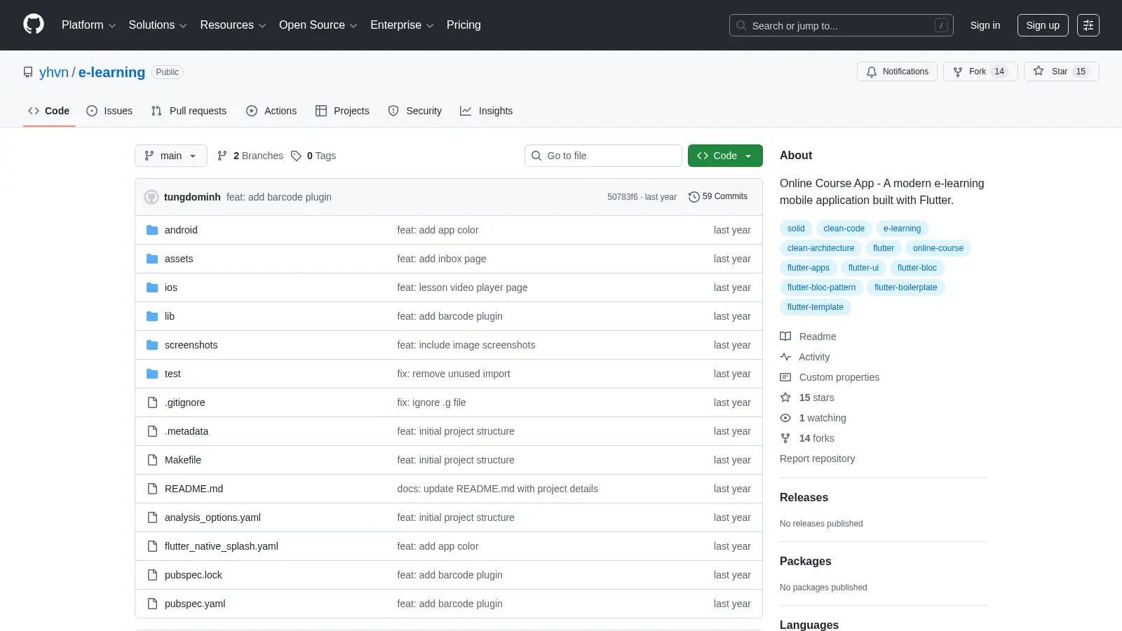 E Learning screenshot