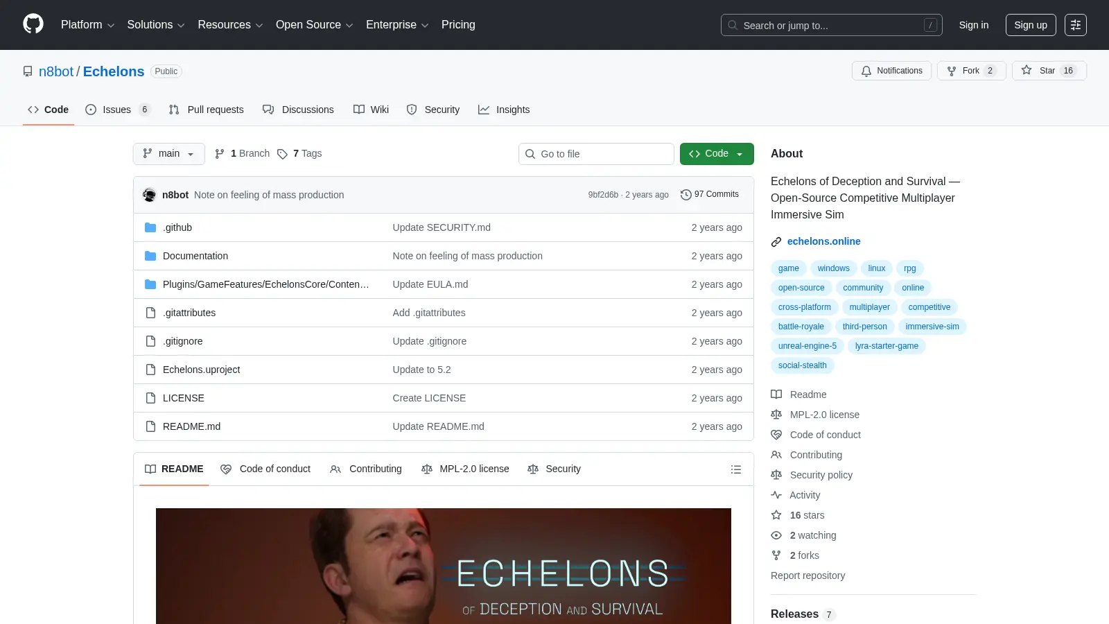 Echelons screenshot