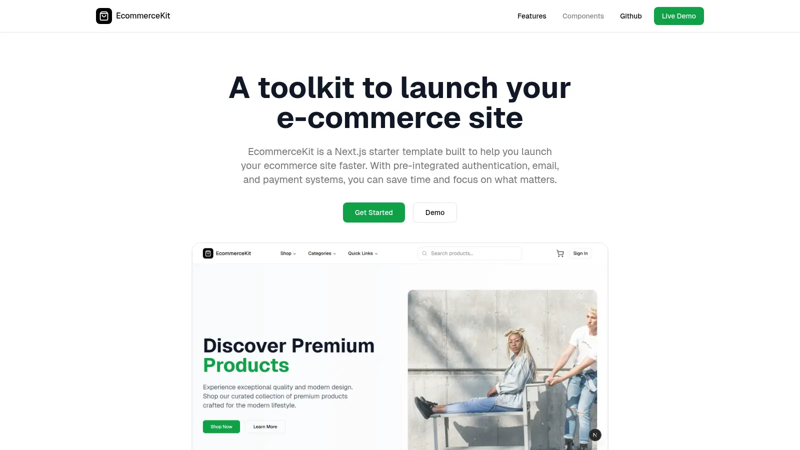 Ecommerce Starter Kit screenshot