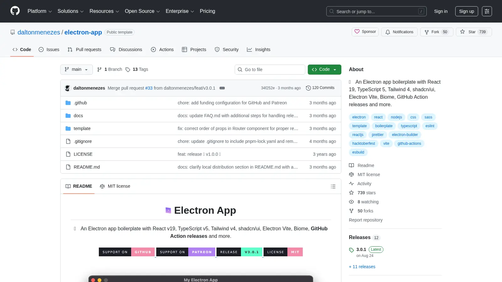 Electron App screenshot